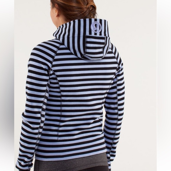 Lululemon Scuba sea stripe printed polar haze jacket hoodie size 6 - Picture 2 of 10